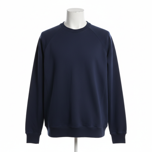 Men's Crew Neck Sweatshirt - Navy Front View