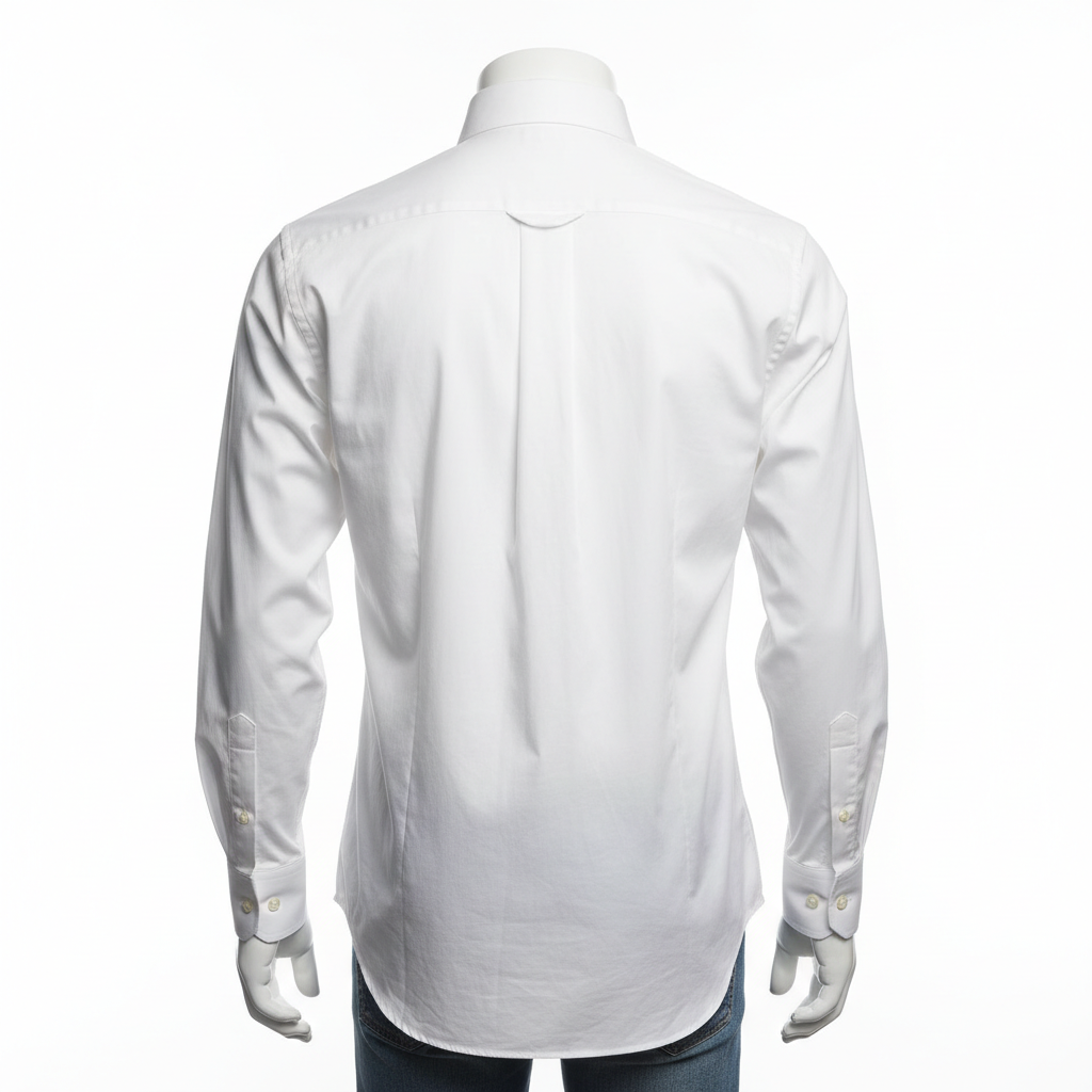 Men's Classic White Oxford Shirt - Back View